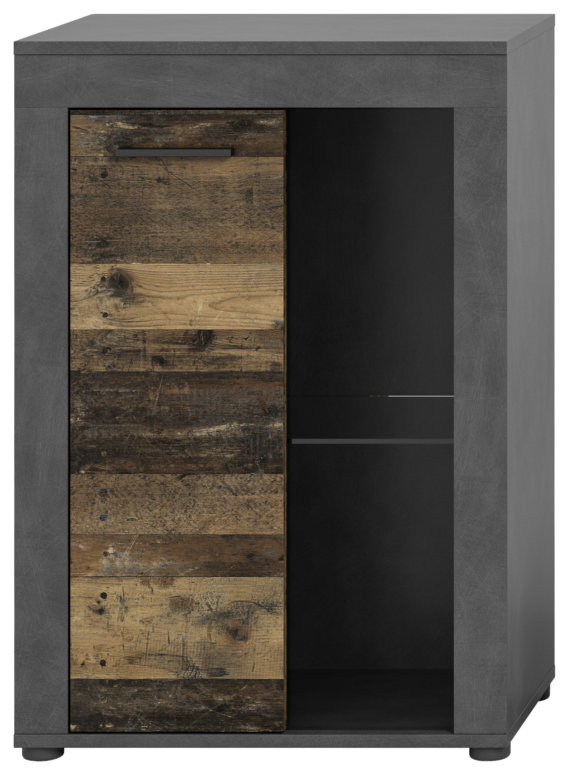 Vitrine Jam Matera Nachbildung Old Wood Nachbildung B/H/T: ca. 86x60x35 cm