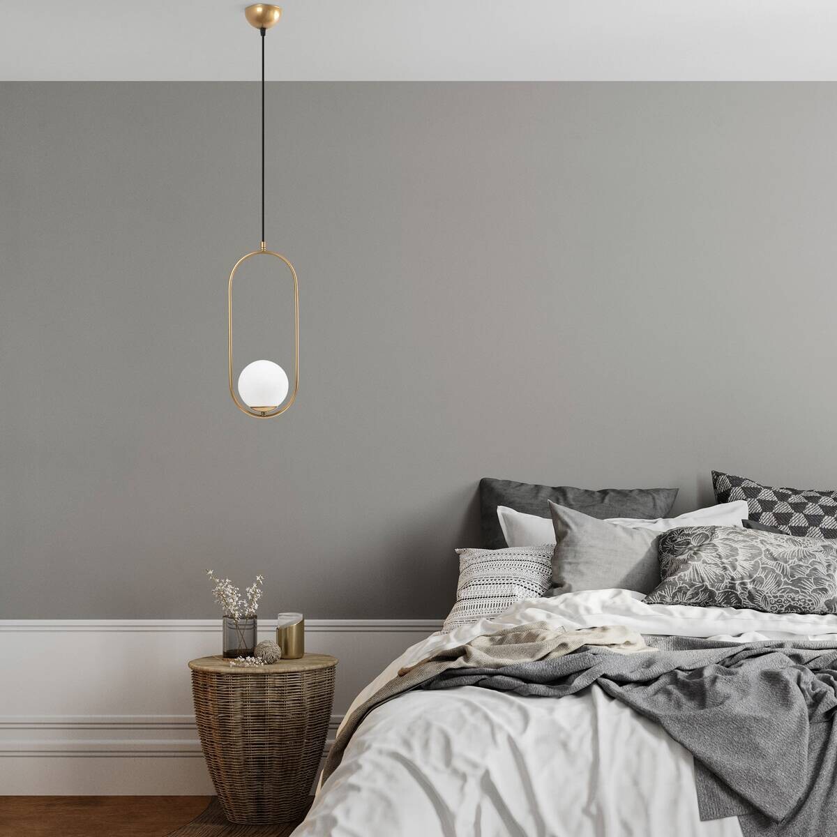 Opviq Pendelleuchte Mudon gold Glas B/H/T/L/D: ca. 15x146x15x15x15 cm E27 1 Brennstellen