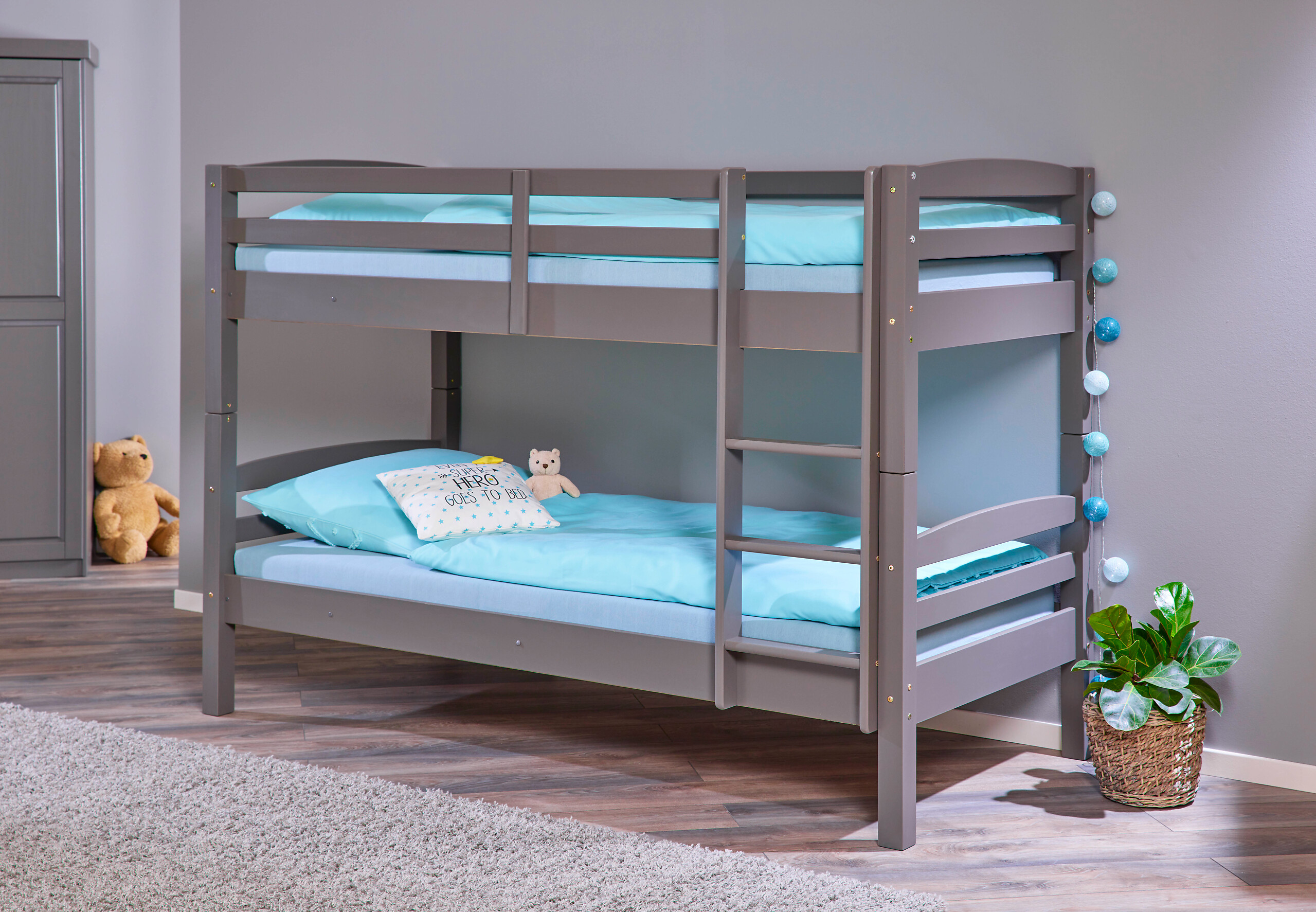 Etagenbett Lavius grau