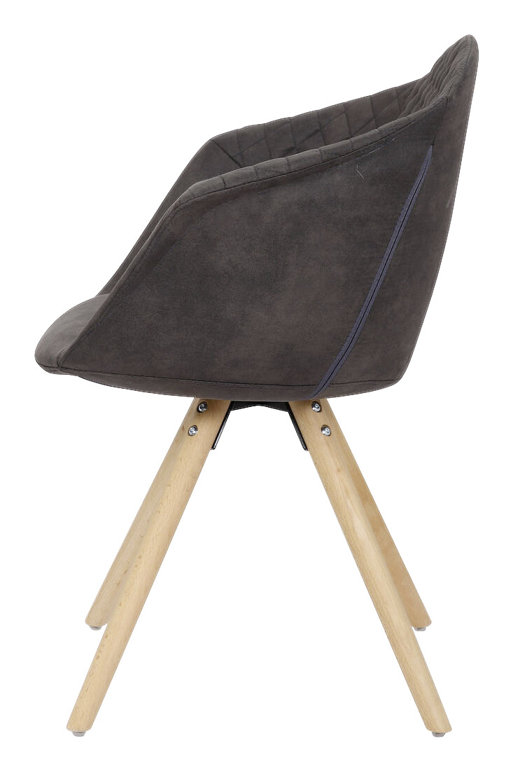 Stuhl Chadwick 100 2er braun Microfaser B/H/T: ca. 59x82x55 cm