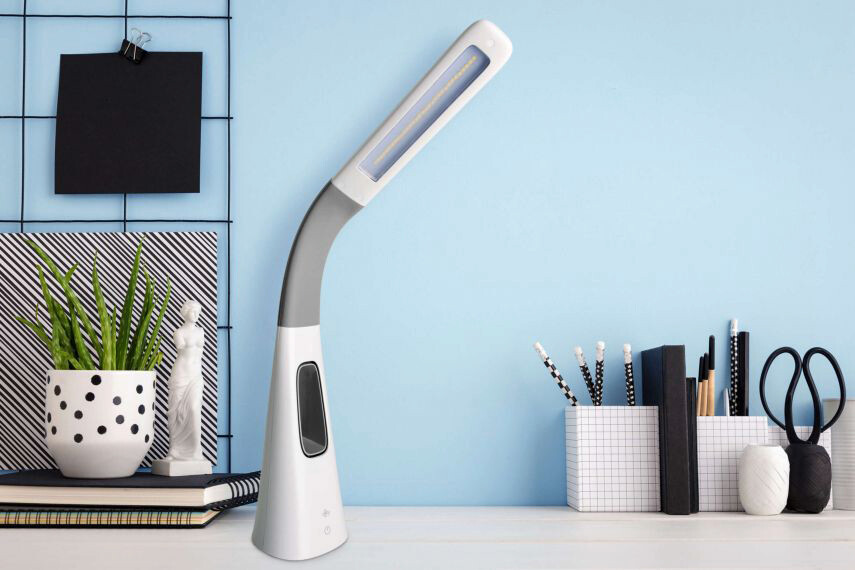 Näve Leuchten LED-Ventilatortischleuchte NV3187323 weiß Kunststoff B/H/T: ca. 10x40x12 cm null 1 Brennstellen