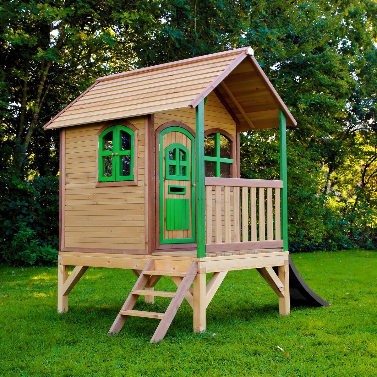 AXI Spielhaus Tom grün B/H/L: ca. 287x231x191 cm