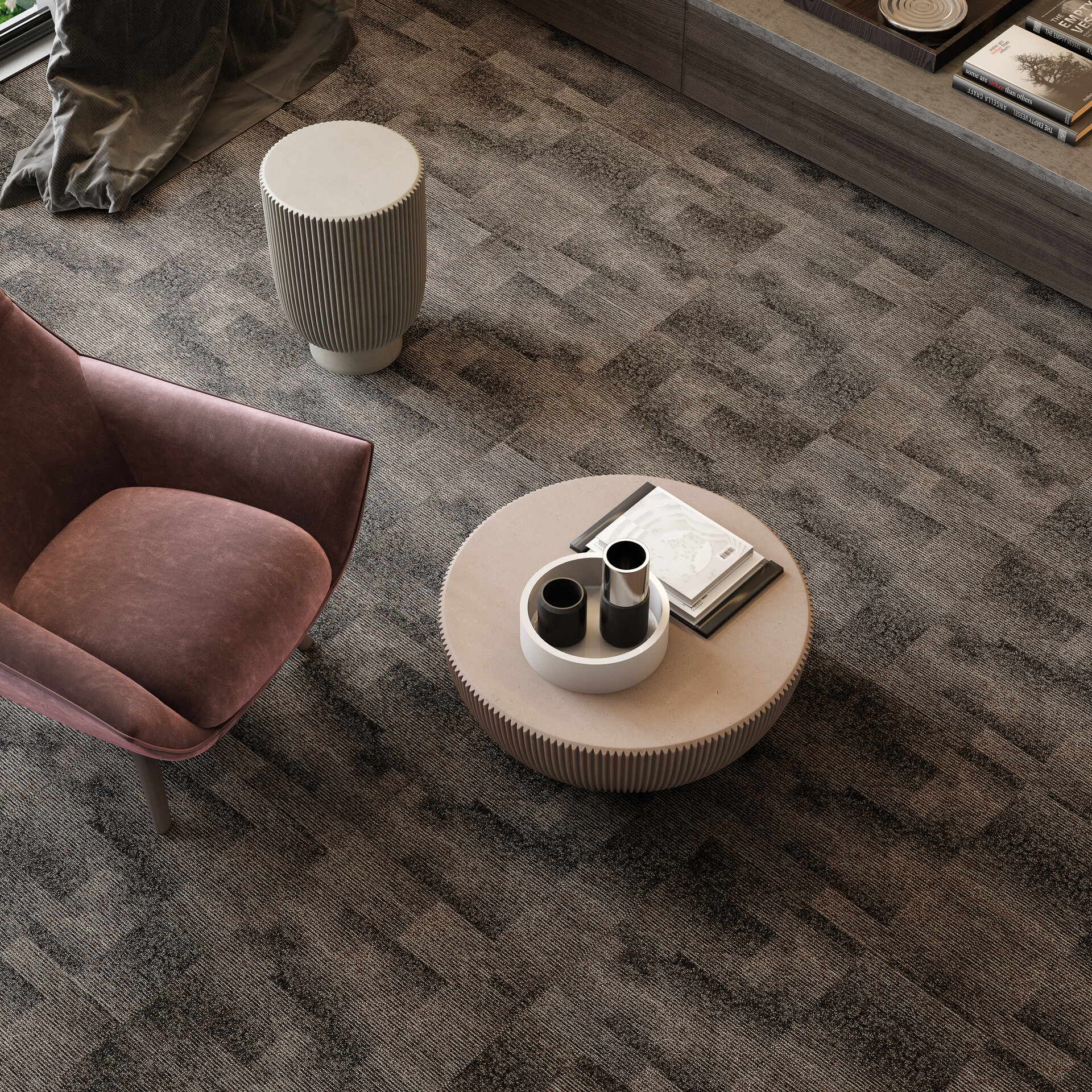 Teppichfliese Santo braun B/L: ca. 50x50 cm pro Stück