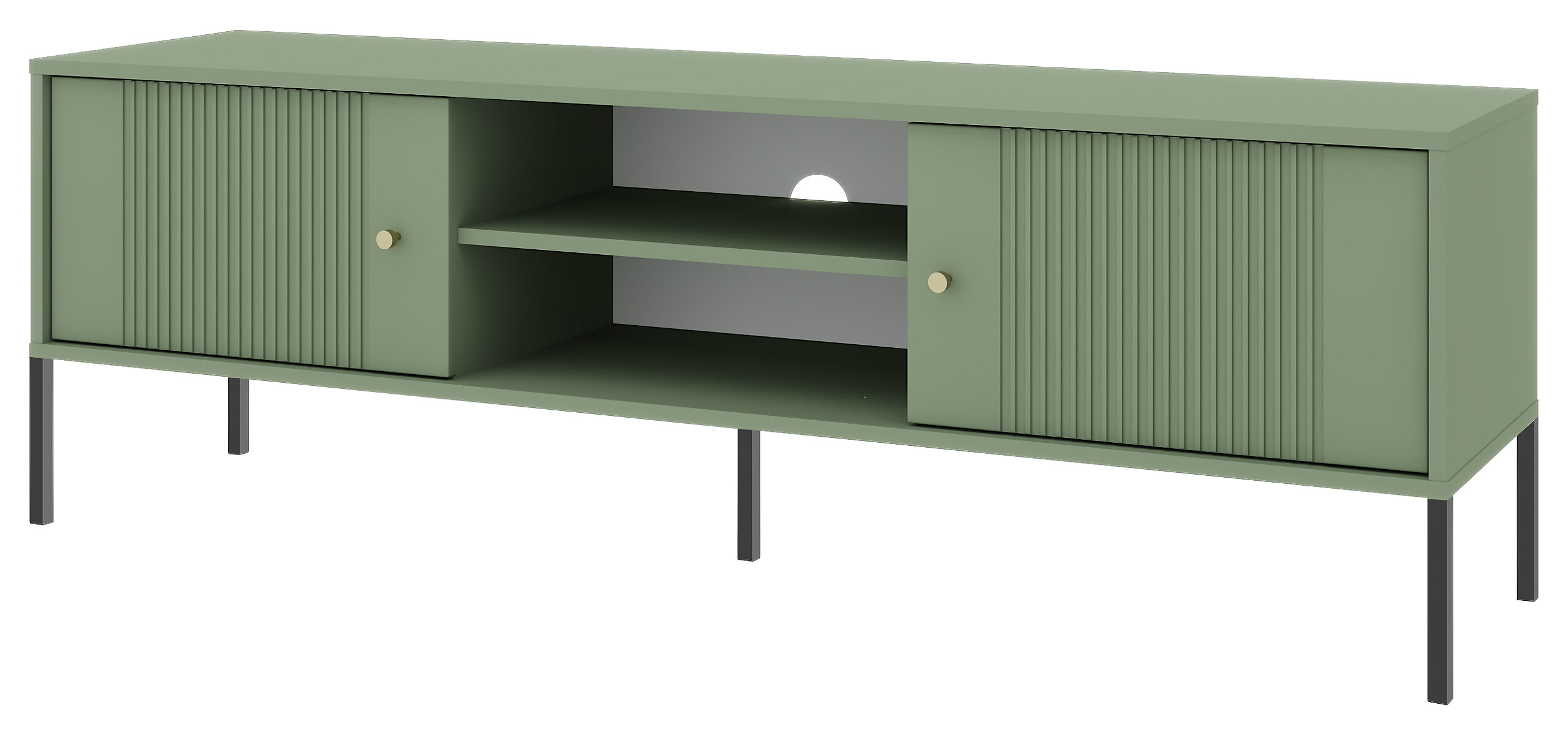 TV-Lowboard ISEO grün B/H/T: ca. 154,5x50,5x39 cm