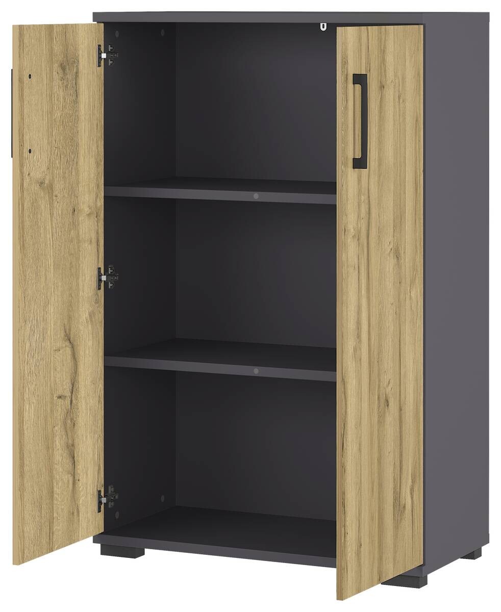 Aktenschrank 4247-564 Eiche Grand-Son Nachbildung Graphit B/H/T: ca. 80x123x40 cm