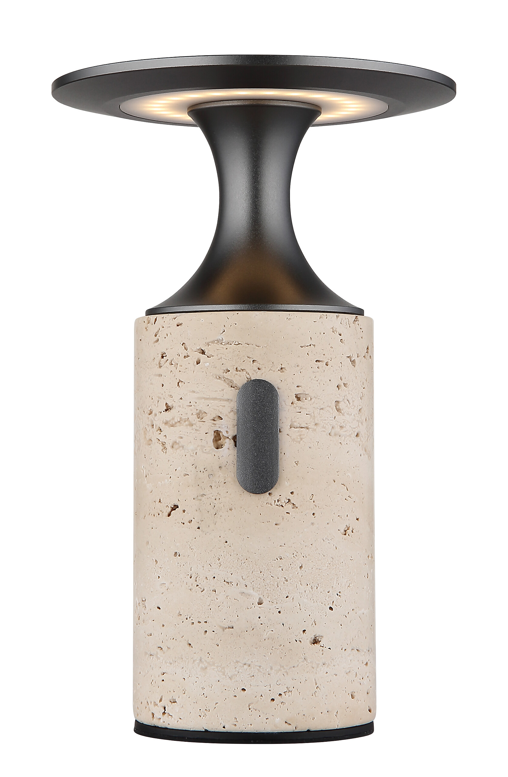 GLOBO Tischleuchte grau Opal Graphit Aluminium Stein H/D: ca. 18,8x12 cm 1 Brennstellen