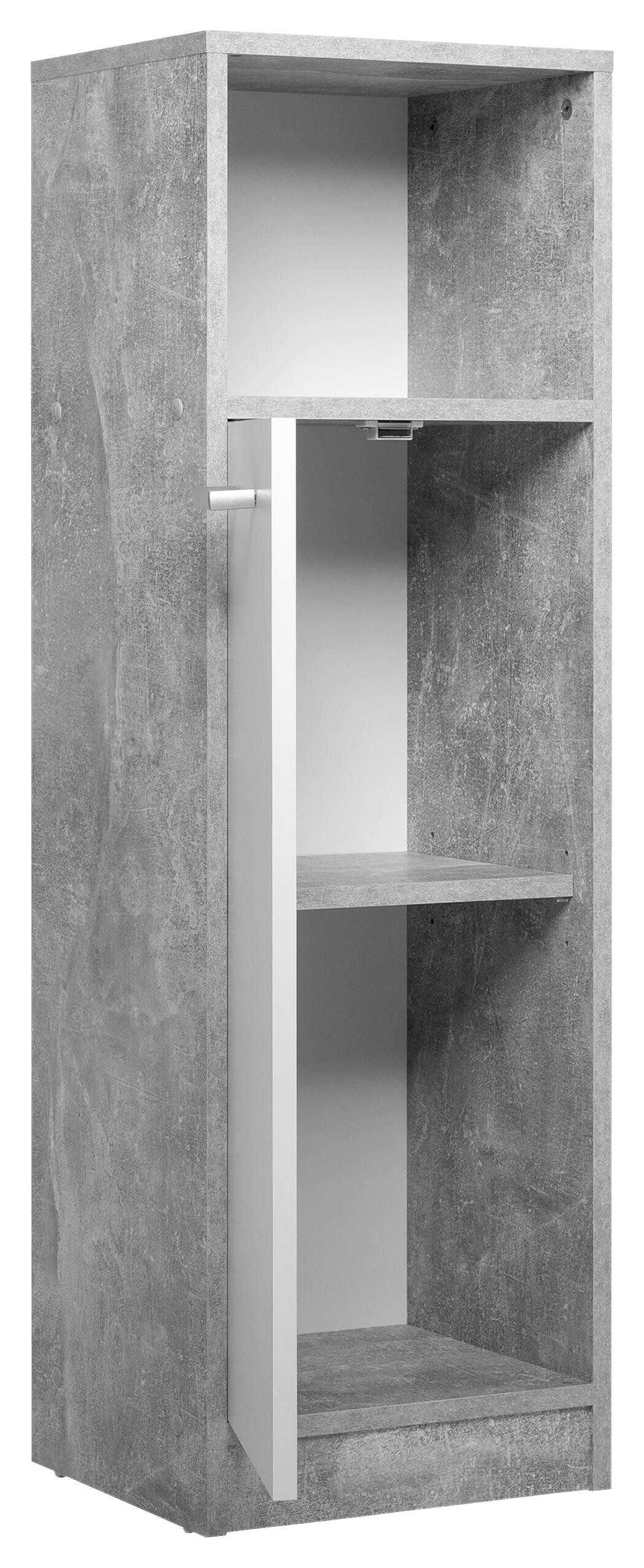 Bad-Set Madeira Beton Optik weiß B/H/T: ca. 123x76,5x28 cm