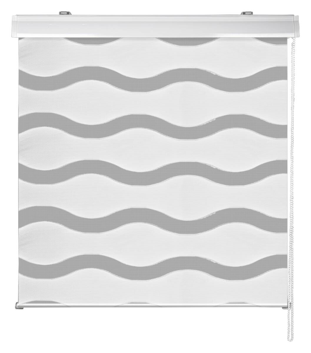 Doppelrollo mit Blende Welle weiß B/L: ca. 60x160 cm