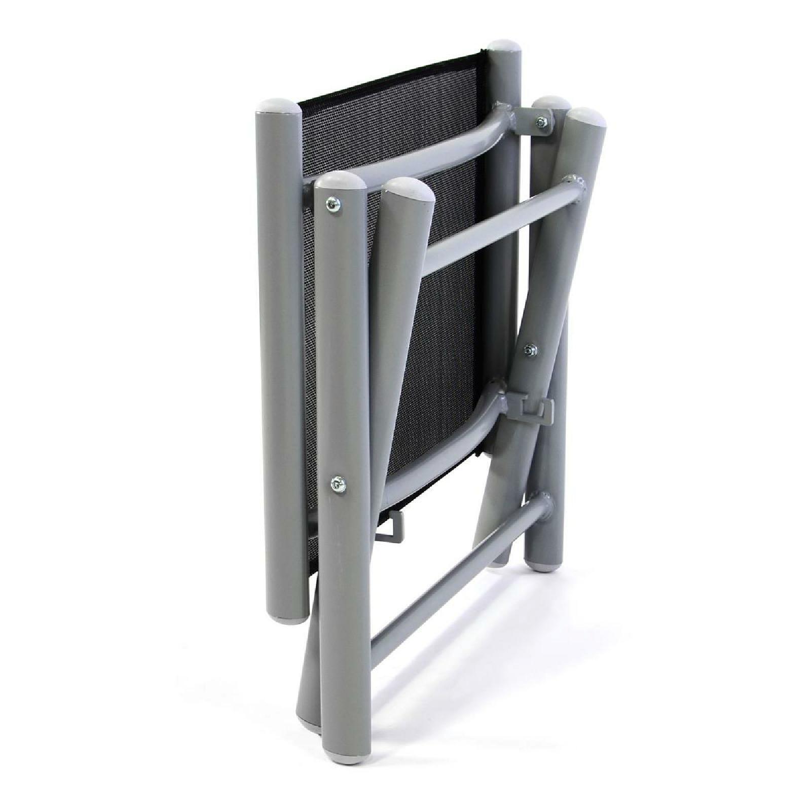 VCM Gartenhocker schwarz Aluminium B/H/T: ca. 40x40x45 cm