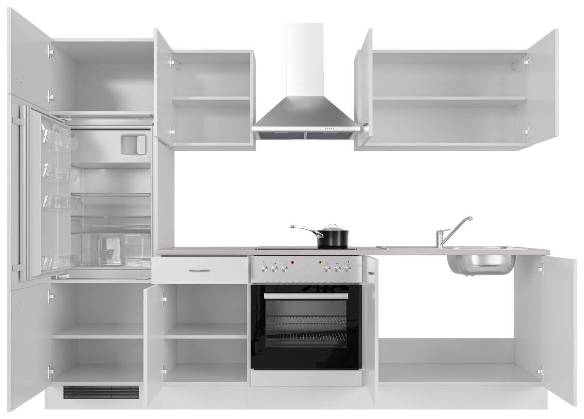 Küchenblock Wito weiß B/H/T: ca. 270x200x60 cm