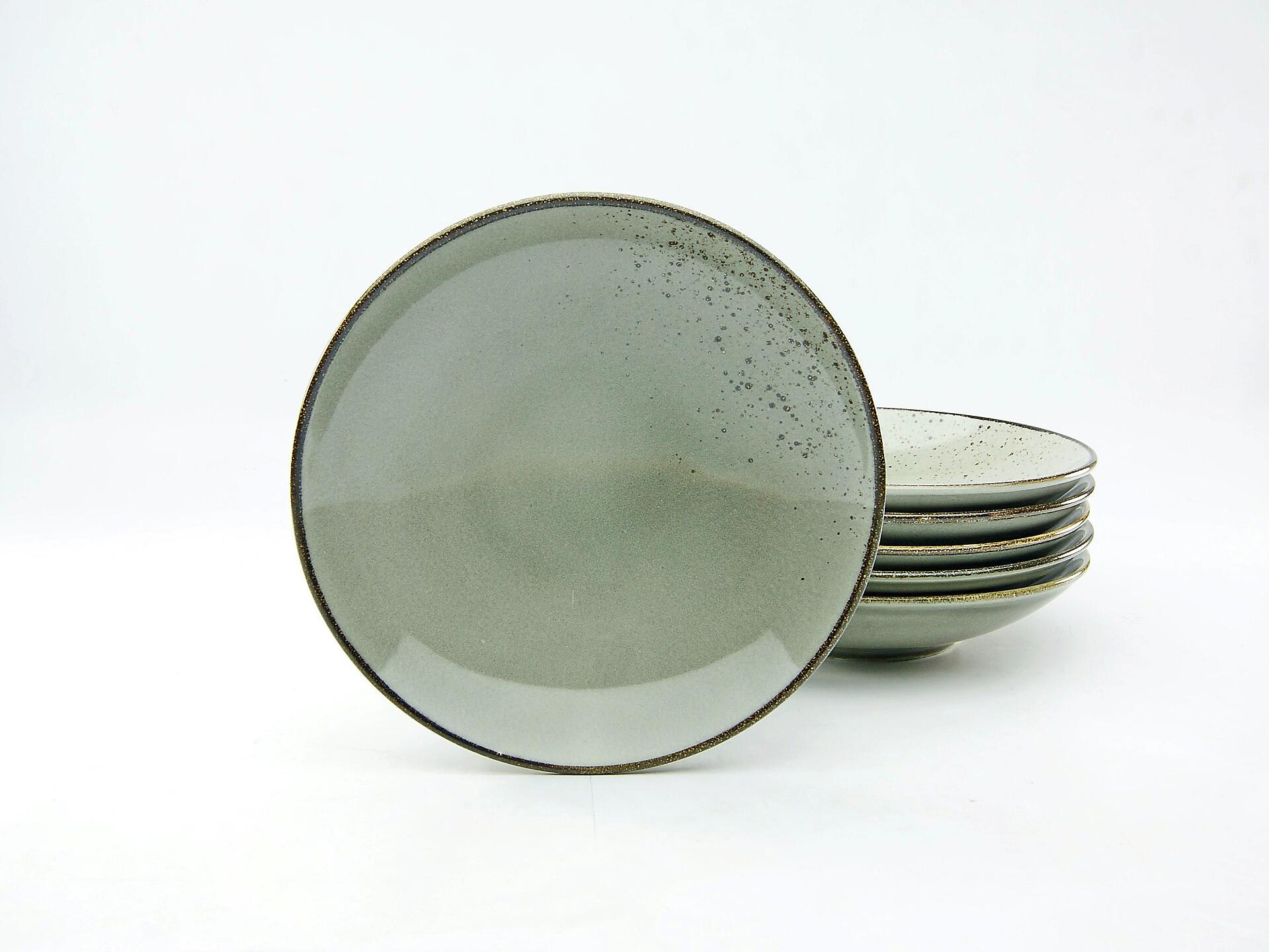 CreaTable Suppenteller NATURE COLLECTION grau Steinzeug D: ca. 22 cm