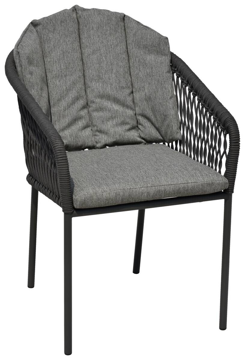 POCOline Gartenstuhl grau Webstoff B/H/L: ca. 68x79x58 cm