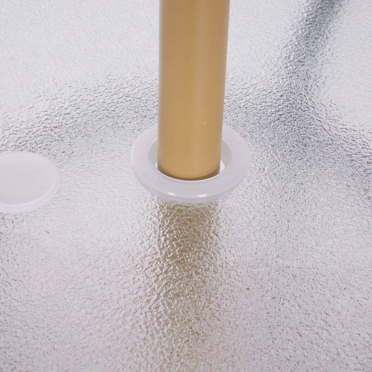 Outsunny Gartentisch schwarz Stahl H/D: ca. 72x80 cm