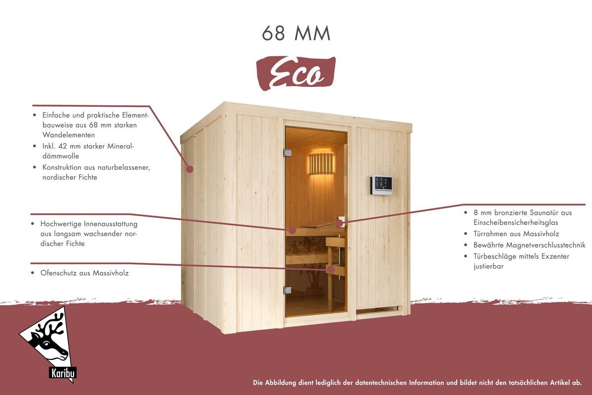 Karibu Sauna Ano Eck B/H/T: ca. 196x198x196 cm