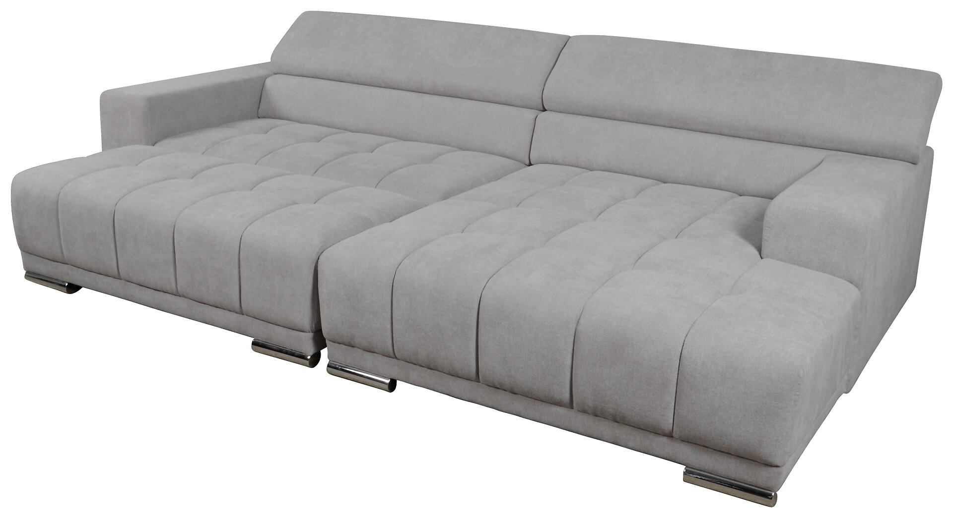Ecksofa hellgrau Microfaser B/H/T: ca. 310x95x171 cm