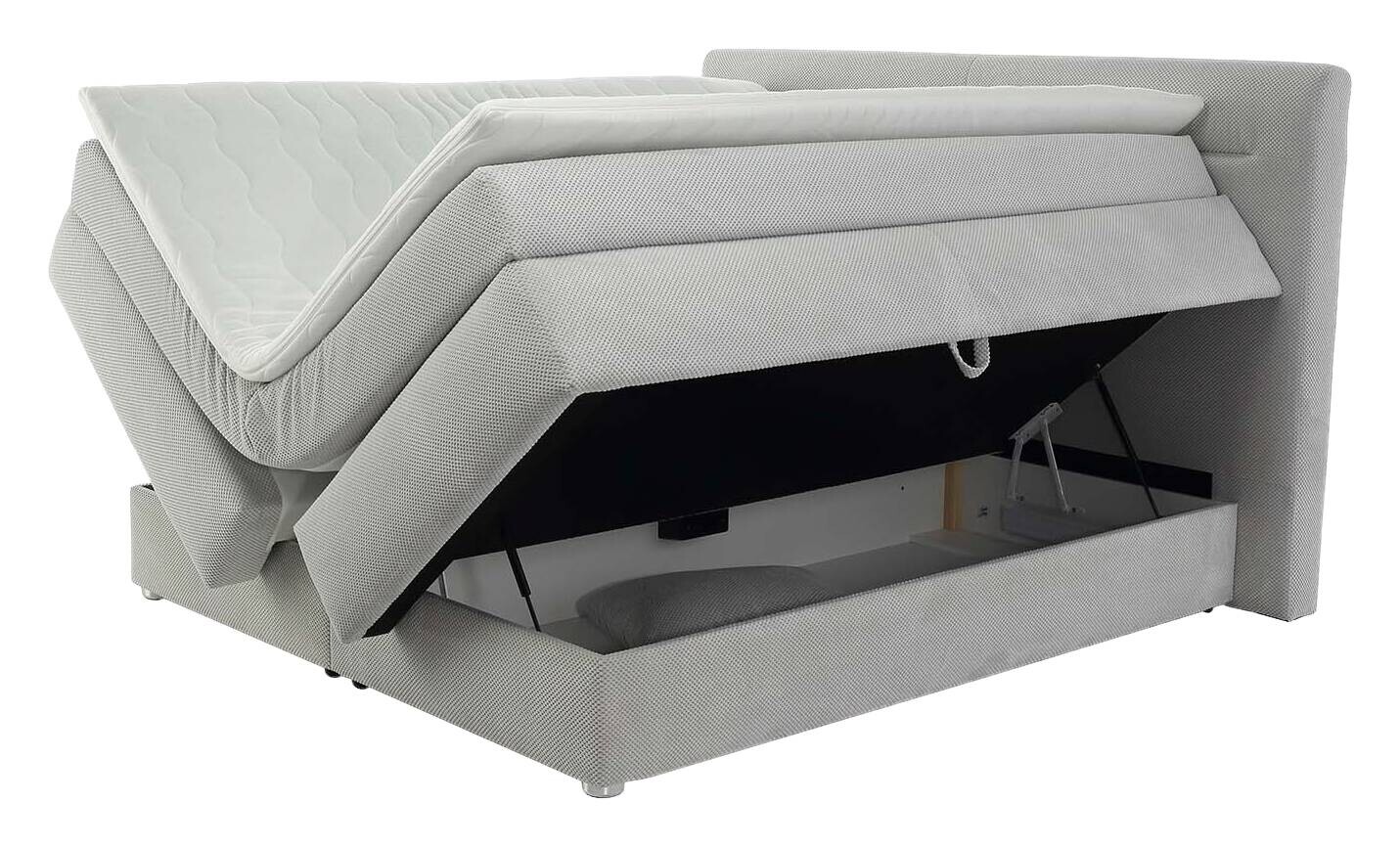 Boxspringbett  hellgrau Liegefläche B/L: ca. 180x200 cm