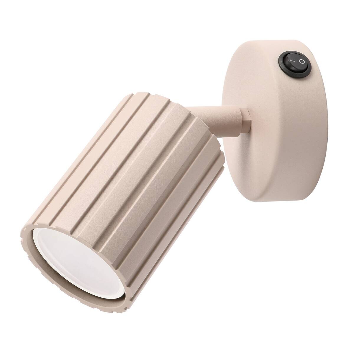 Lamkur Wandleuchte Prisma beige Stahl B/H/L: ca. 8x16x8 cm GU10 1 Brennstellen