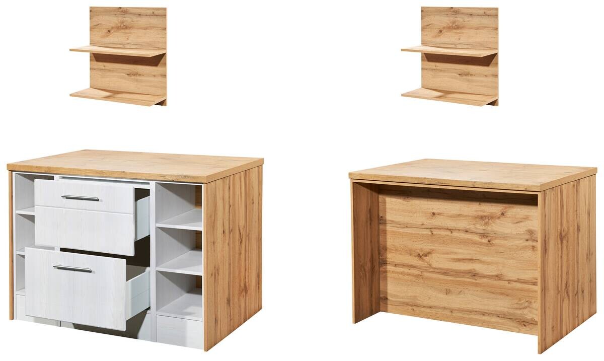 Respekta Inselküche Anton Eiche Wildeiche Nachbildung B/H/T: ca. 124x91x90 cm