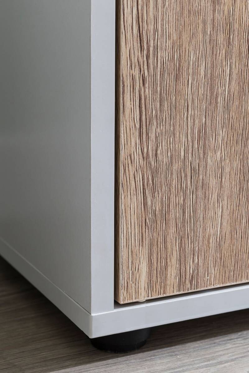 Sideboard weiß Eiche Sonoma Nachbildung B/H/T: ca. 89x91x29 cm