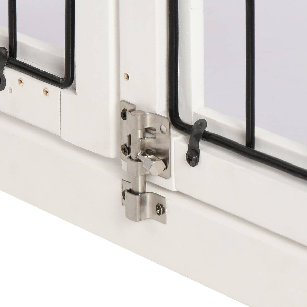 PawHut Hundekäfig weiß Eisen B/H/L: ca. 81x66x58,5 cm