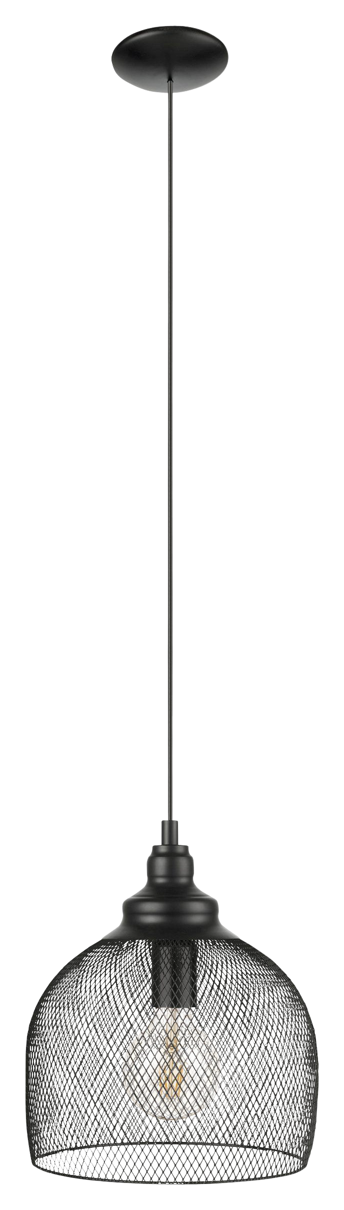 Eglo Pendelleuchte Straiton schwarz Metall B/H/L: ca. 28x110x28 cm E27 1 Brennstellen