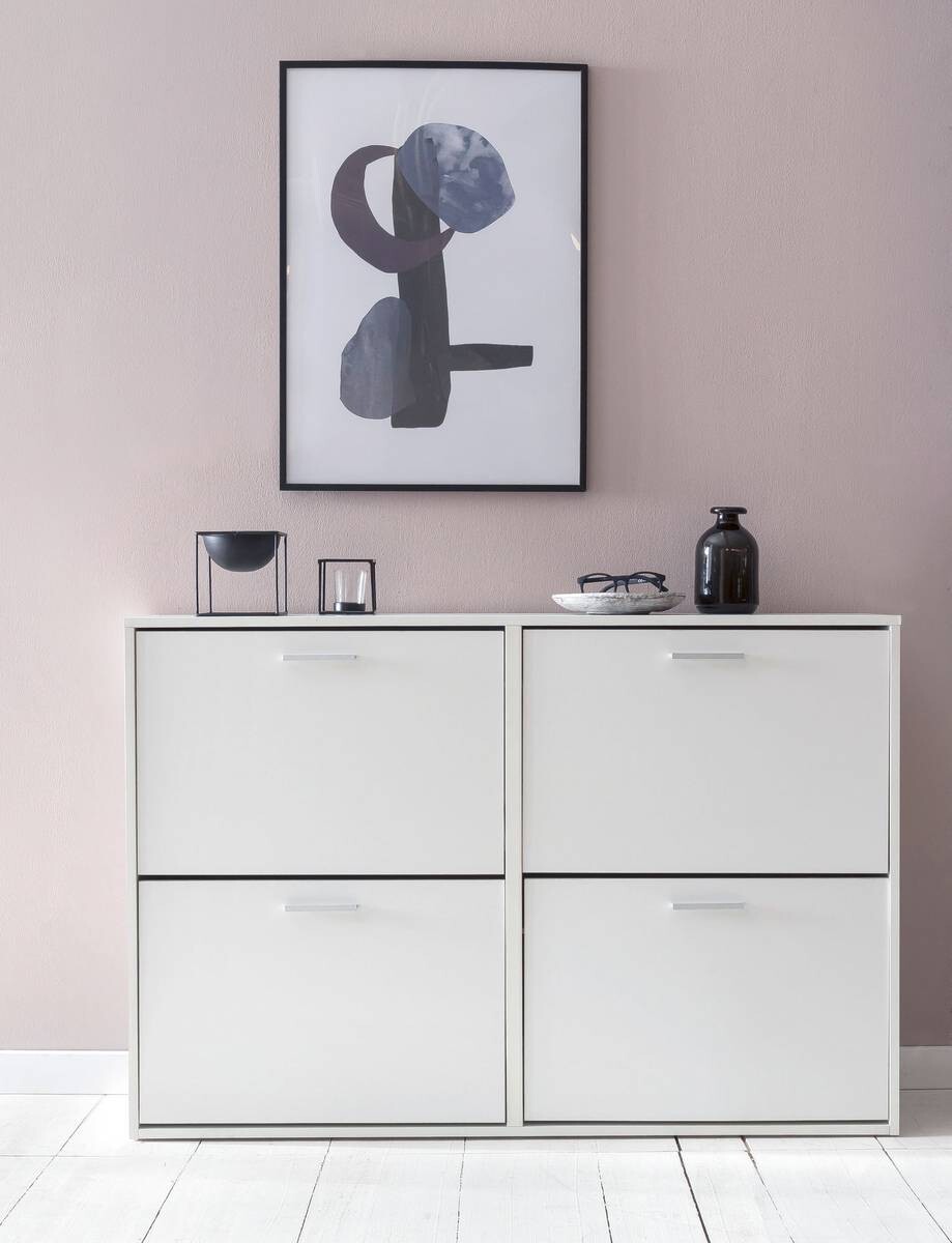 Schuhschrank weiß weiß B/H/T: ca. 120x81x24 cm