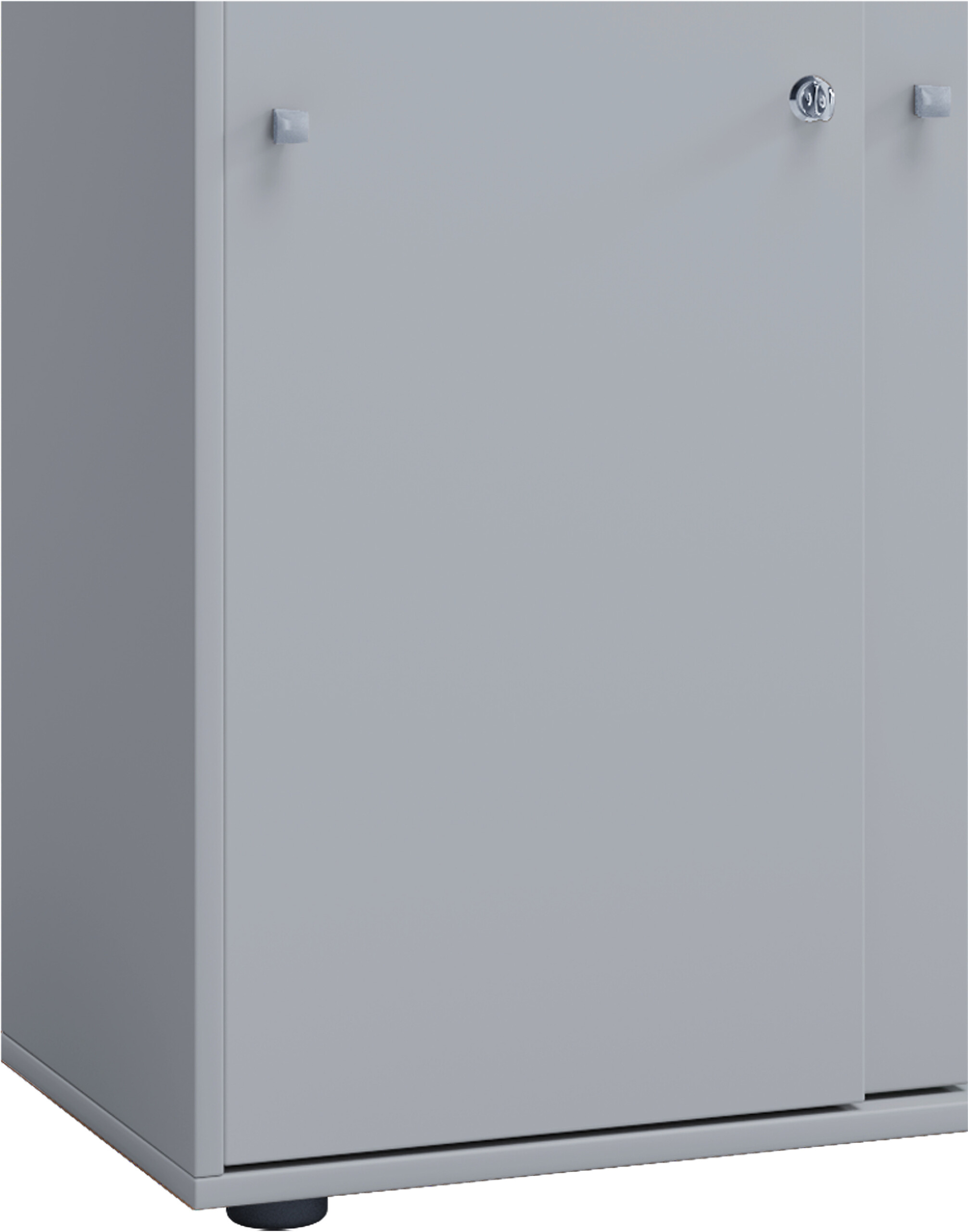 Büroschrank Lona XXL mit Schiebetüren grau weiß