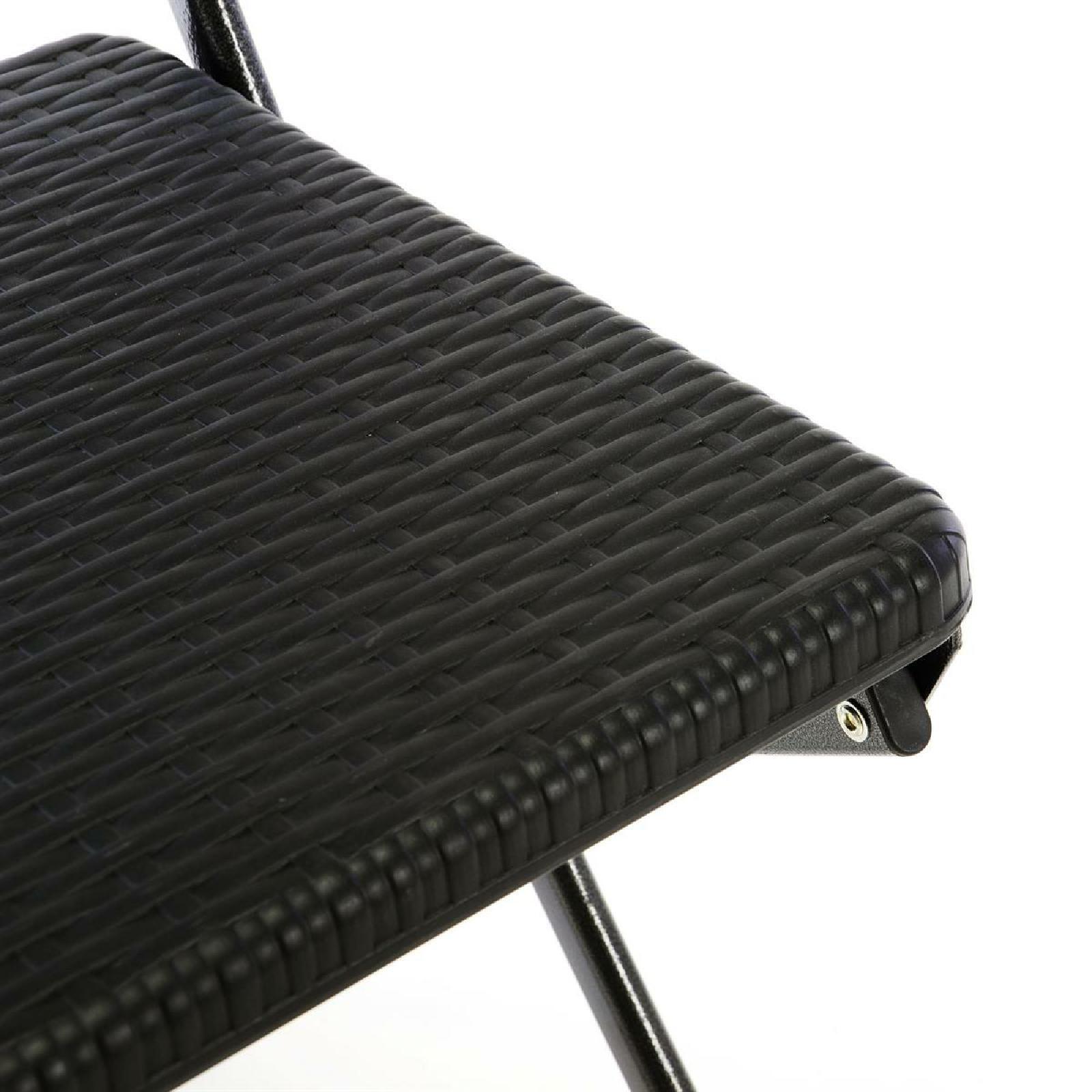VCM Klappstuhl-Set schwarz Polyrattan B/H/T: ca. 40x80x38 cm