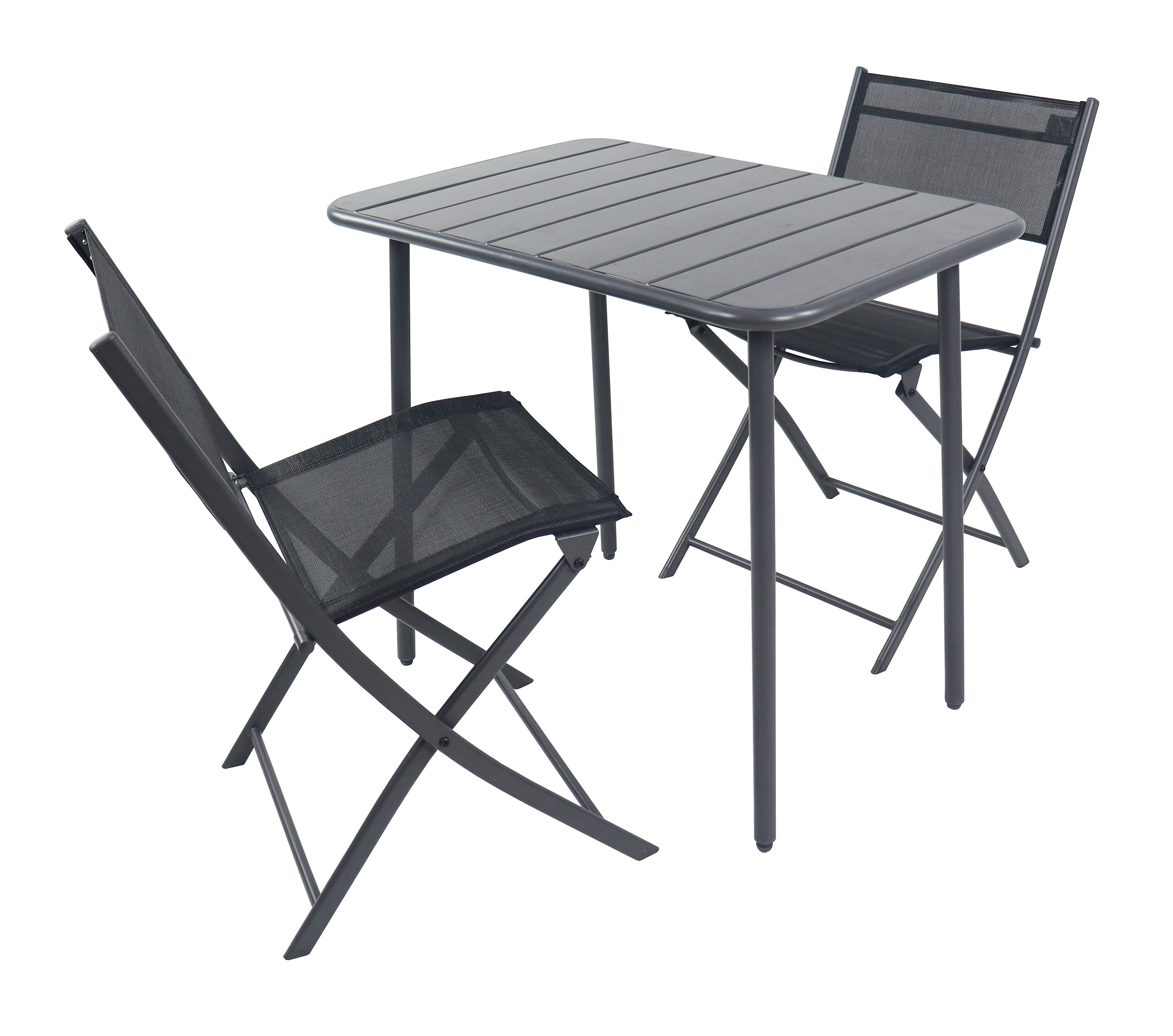 VCM Gartensitzgruppe Sumila schwarz Stahl B/H/L: ca. 80x72x55 cm