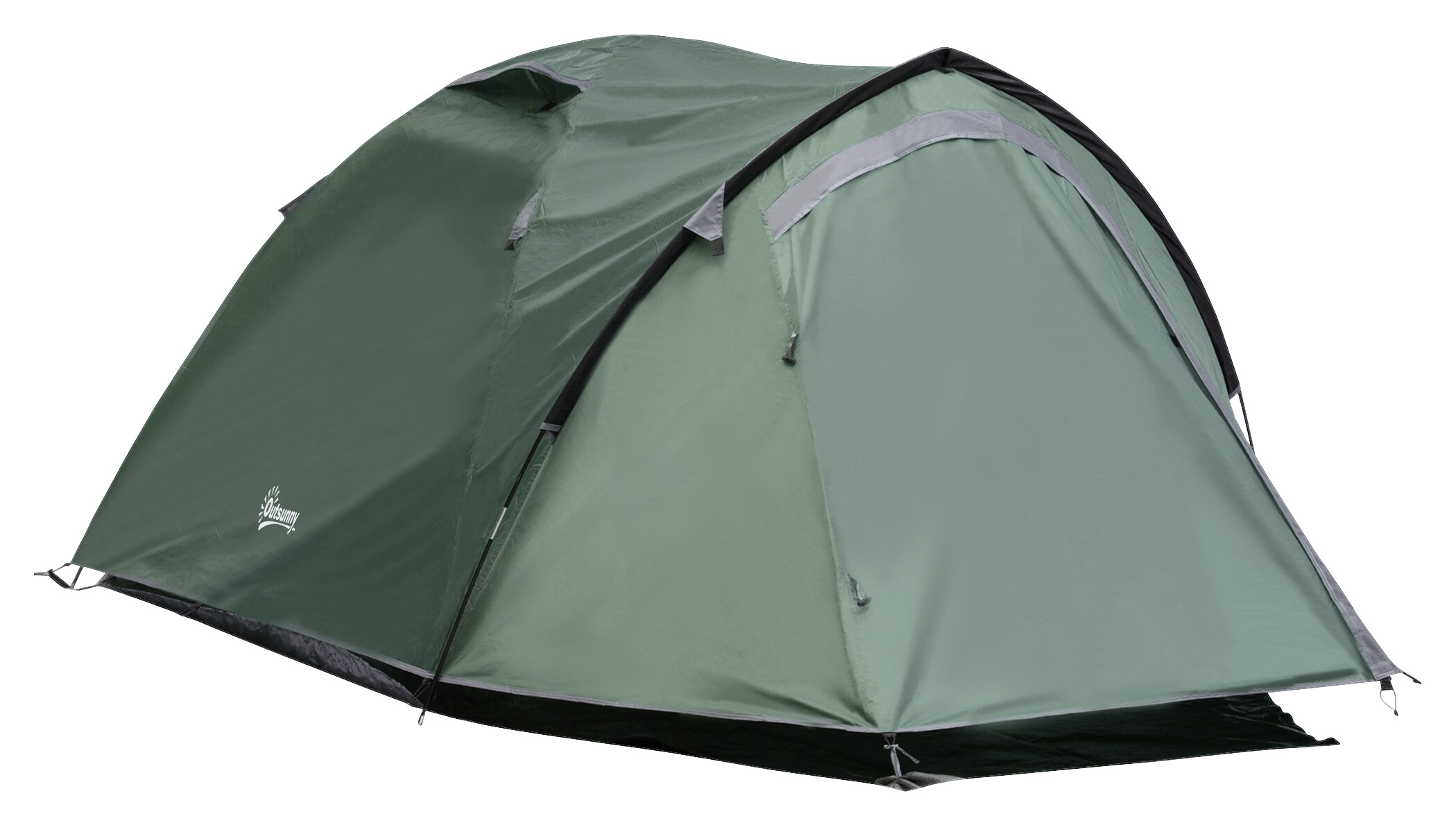 Outsunny Campingzelt grau Polyester B/H/L: ca. 183x130x325 cm