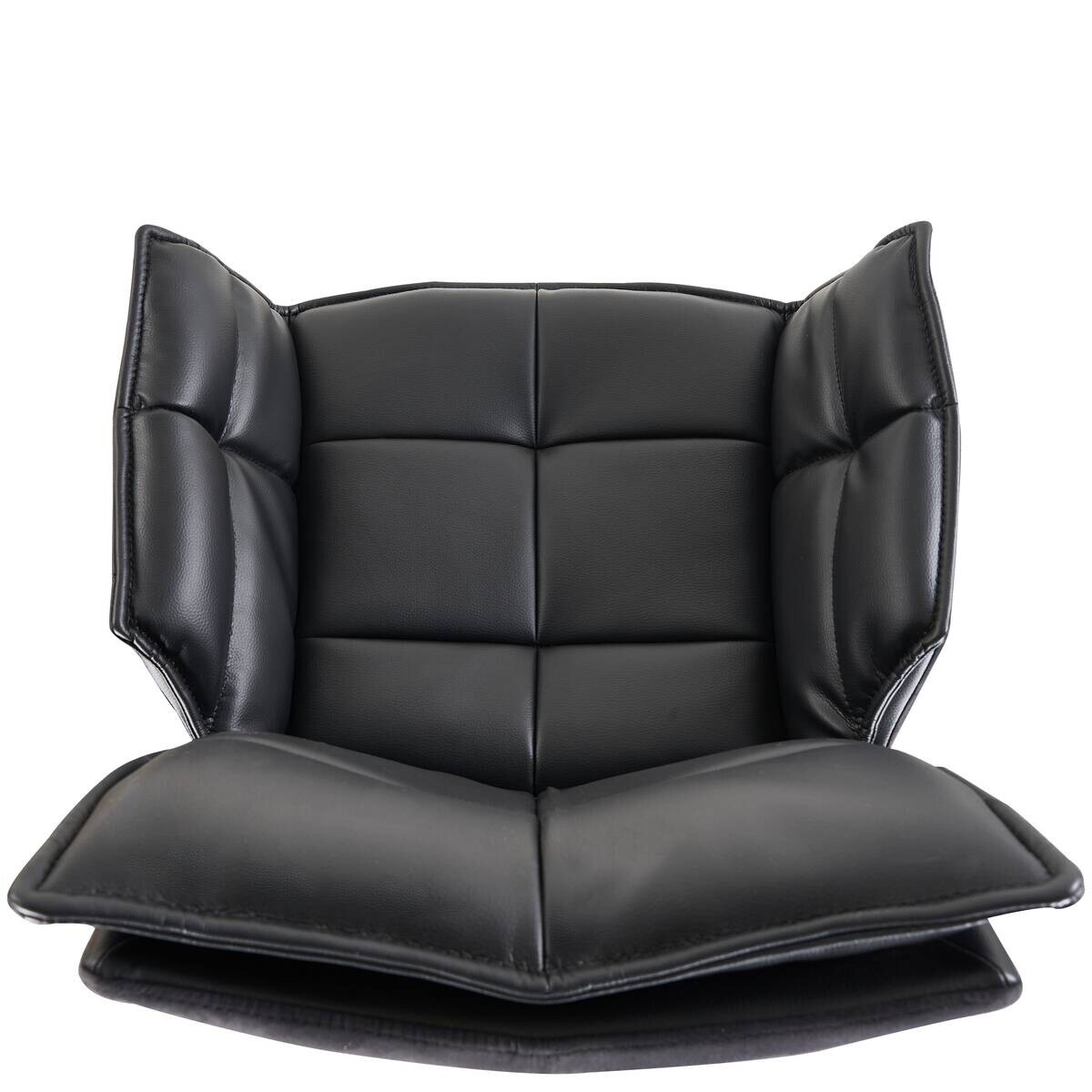 Armlehnstuhl Malin schwarz Kunstleder B/H/T: ca. 59x93x65,5 cm