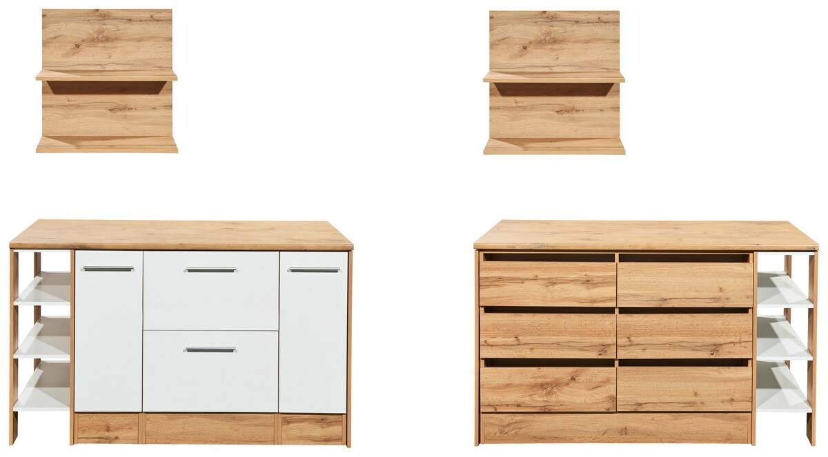 Respekta Küchenblock Hilde weiß matt B/H/T: ca. 150x90x90 cm