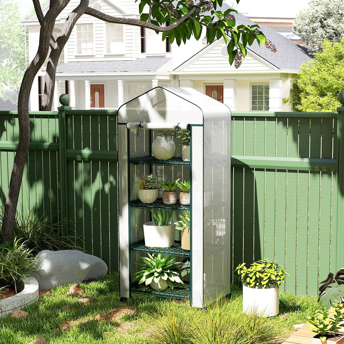 Outsunny Foliengewächshaus B/H/L: ca. 50x165x69 cm