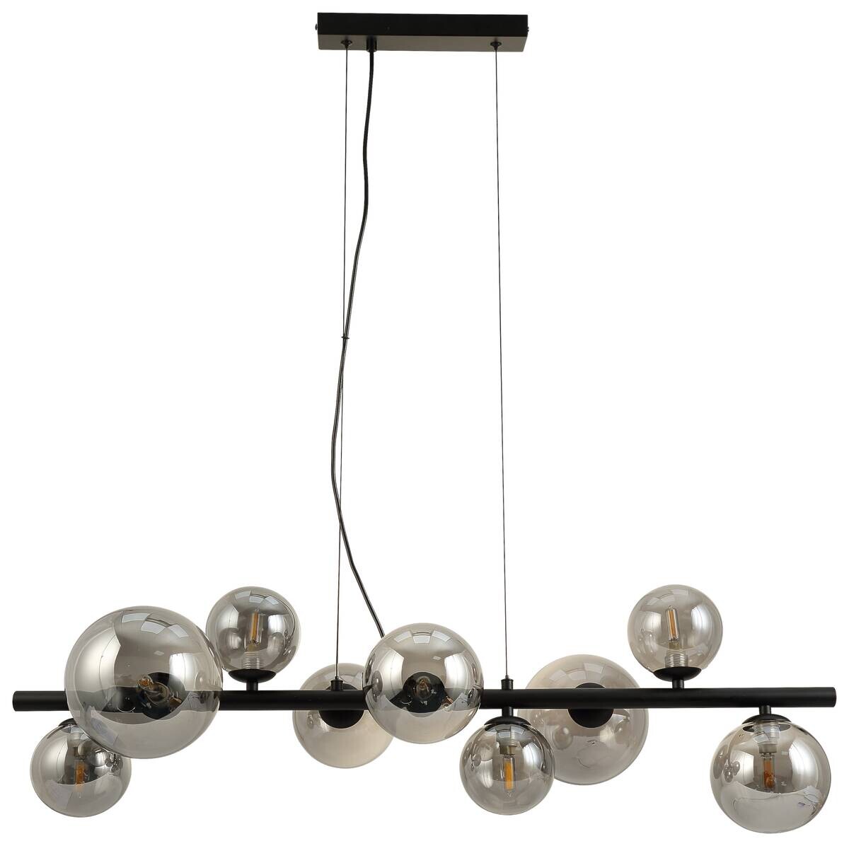 Pendelleuchte Alexandra schwarz Metall B/H/T: ca. 86x120x31,5 cm G9 9 Brennstellen