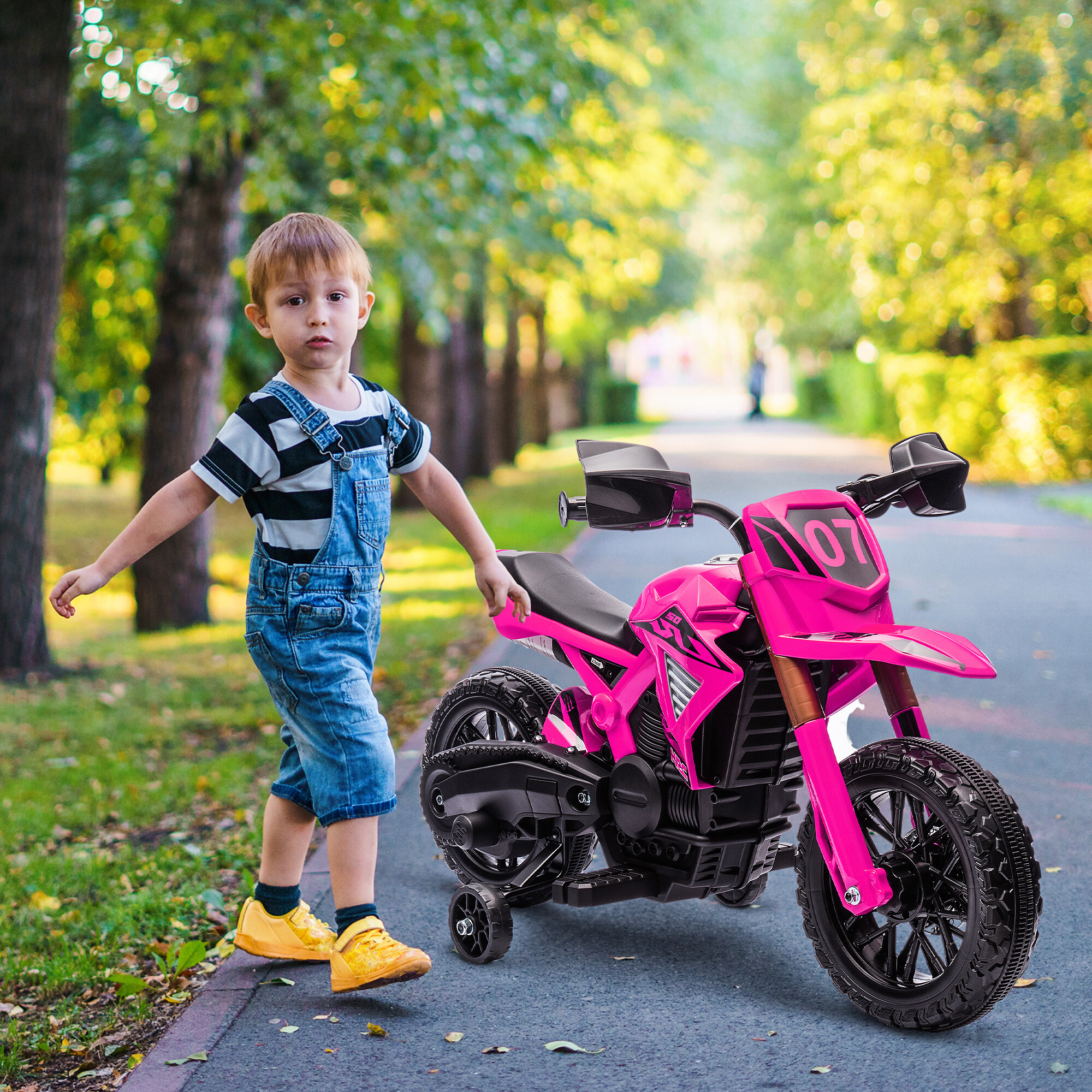AIYAPLAY Kindermotorrad rosa B/H/L: ca. 57x62x105 cm