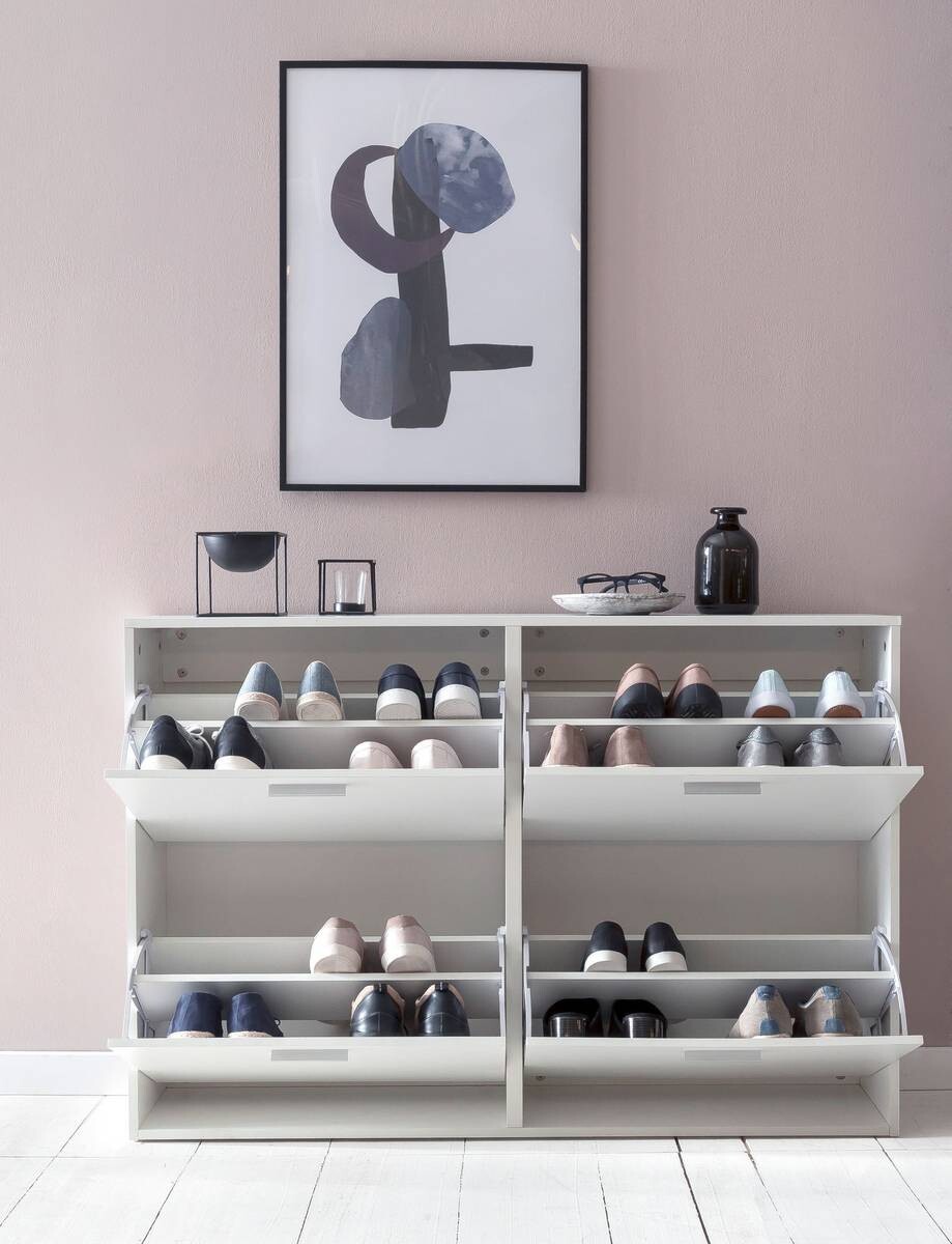 Schuhschrank weiß weiß B/H/T: ca. 120x81x24 cm