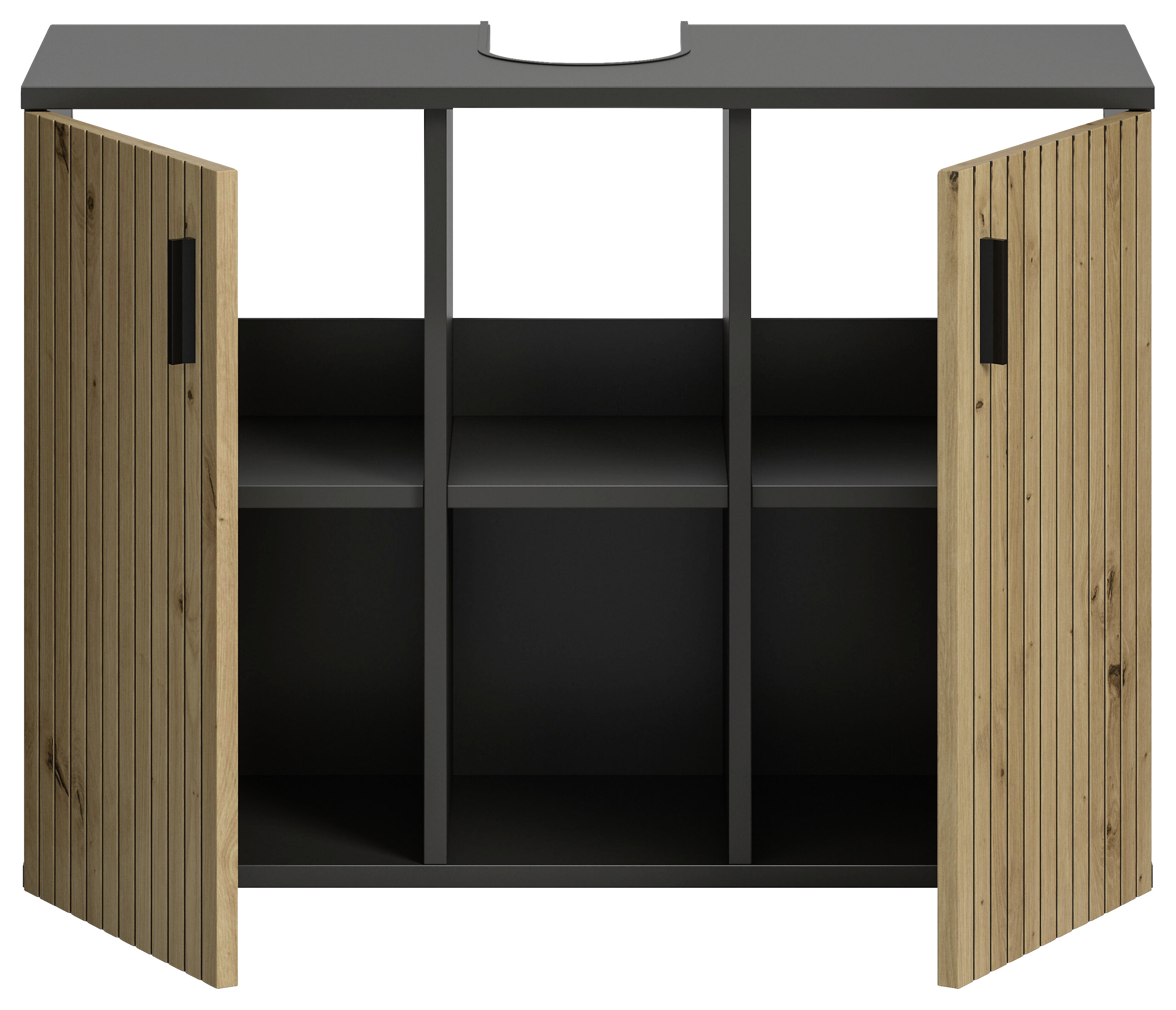 Waschbeckenunterschrank Mone Basalt Nachbildung Artisan Oak Nachbildung B/H/T: ca. 80x59x30 cm