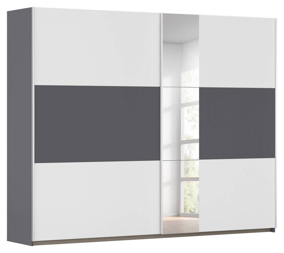 Kleiderschrank Oslo Alpinweiß grau B/H/T: ca. 261x210x59 cm