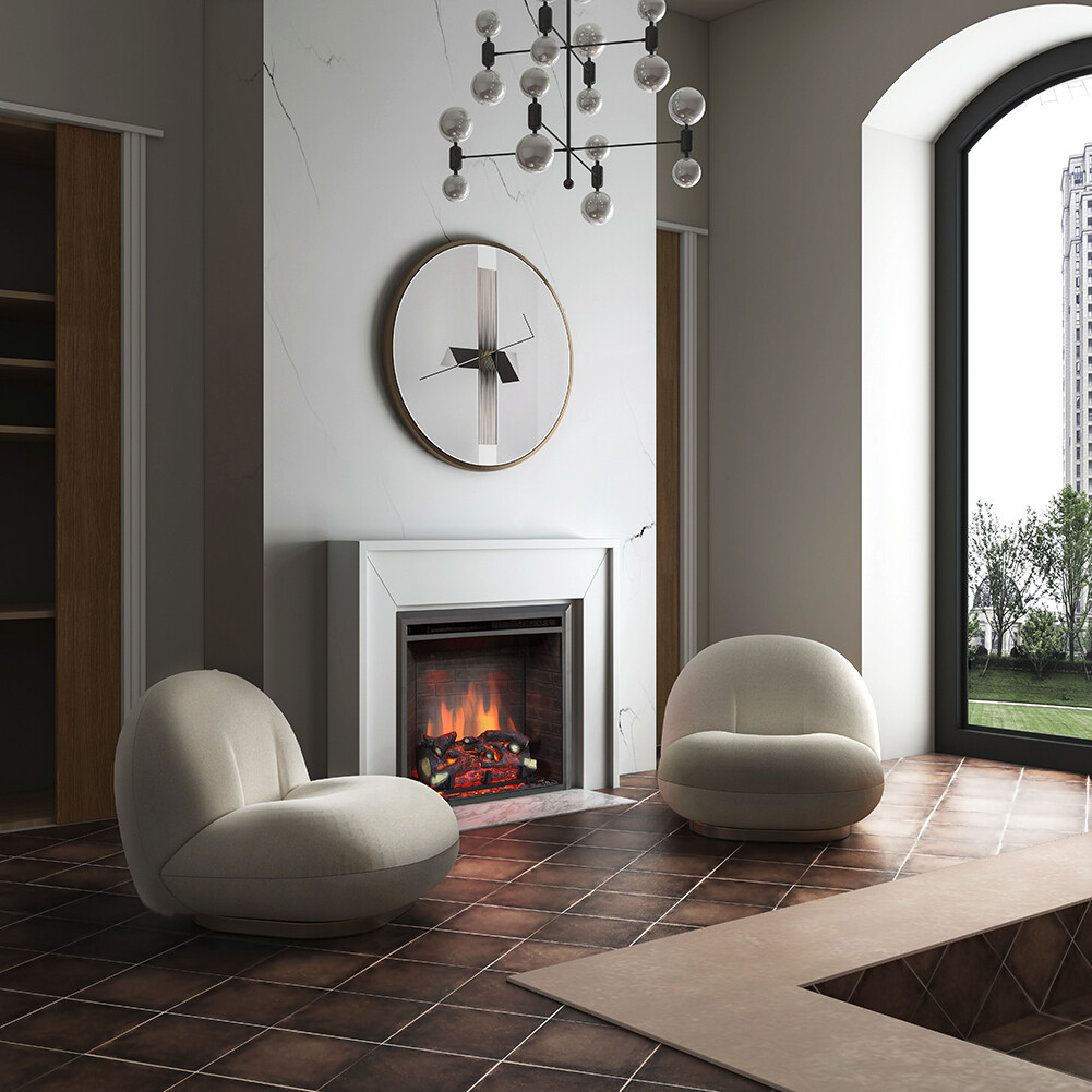 Balderia Einbaukamin Calida schwarz B/H/T: ca. 62,5x71x22,3 cm