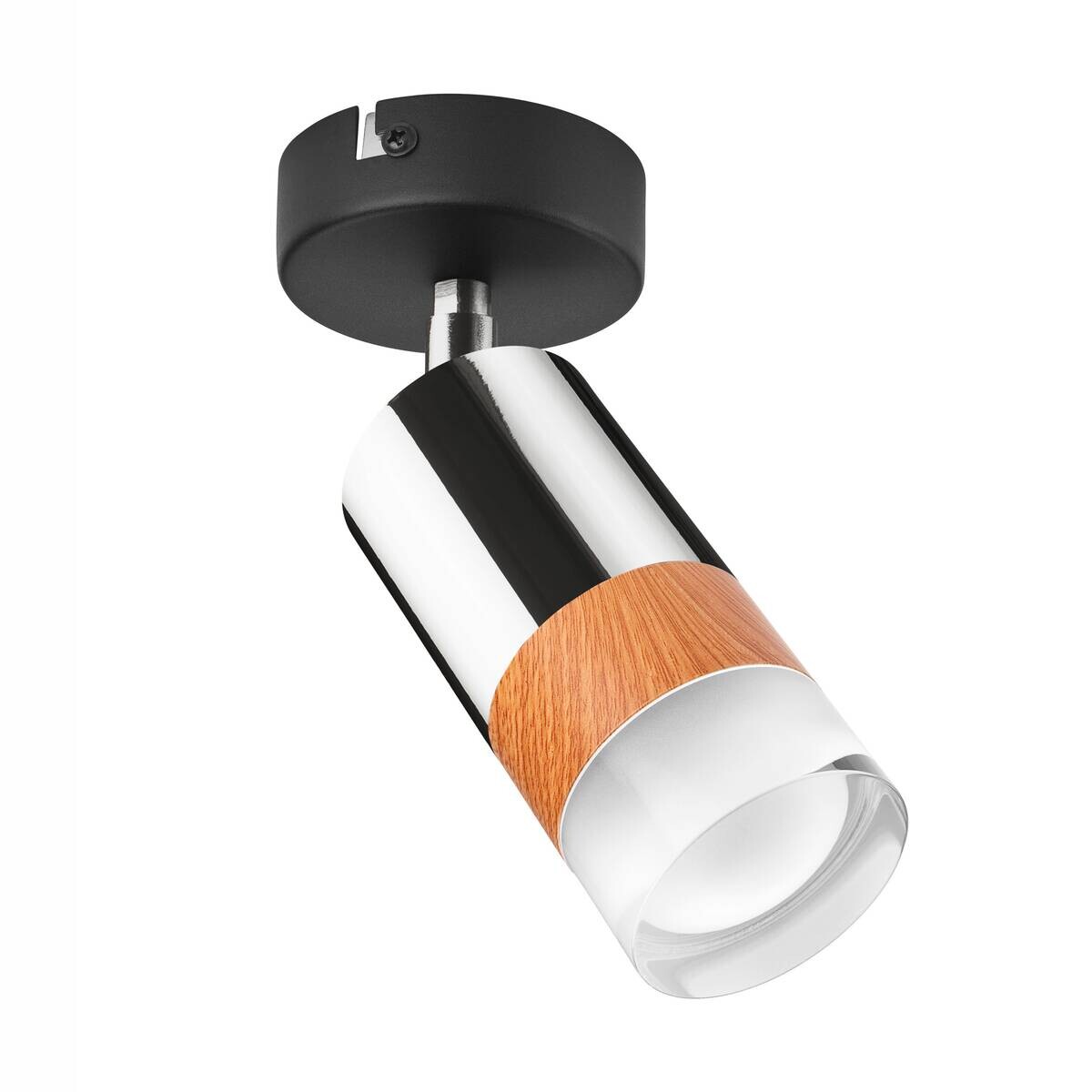 Lamkur Deckenleuchte Chrom Stahl Glas B/H/L: ca. 8x19x8 cm 1 Brennstellen