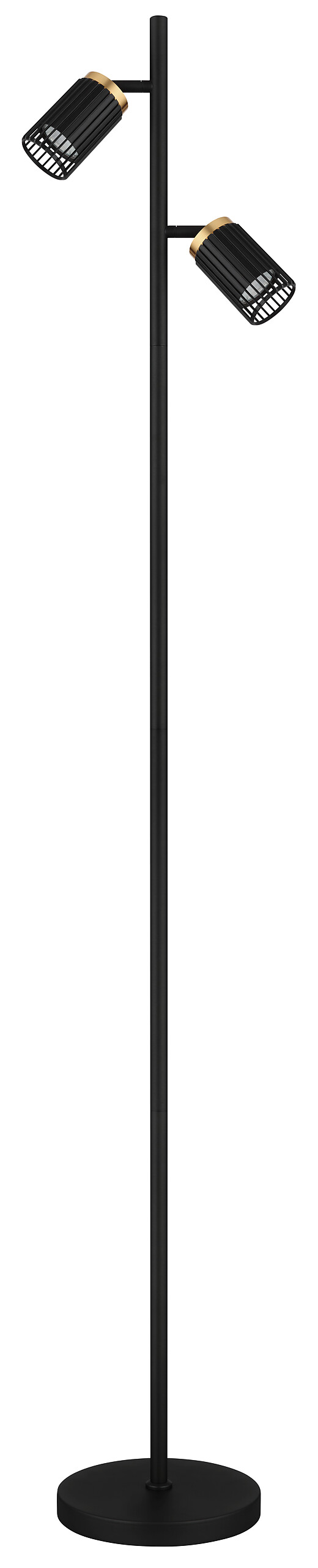 GLOBO Stehleuchte mattschwarz Metall Aluminium B/H/T/L: ca. 22x158x27,5x27,5 cm GU10 2 Brennstellen