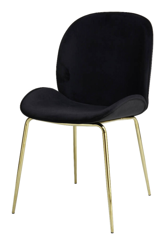 Stuhl Charlize 100 2er schwarz Microfaser B/H/T: ca. 48x87x59 cm