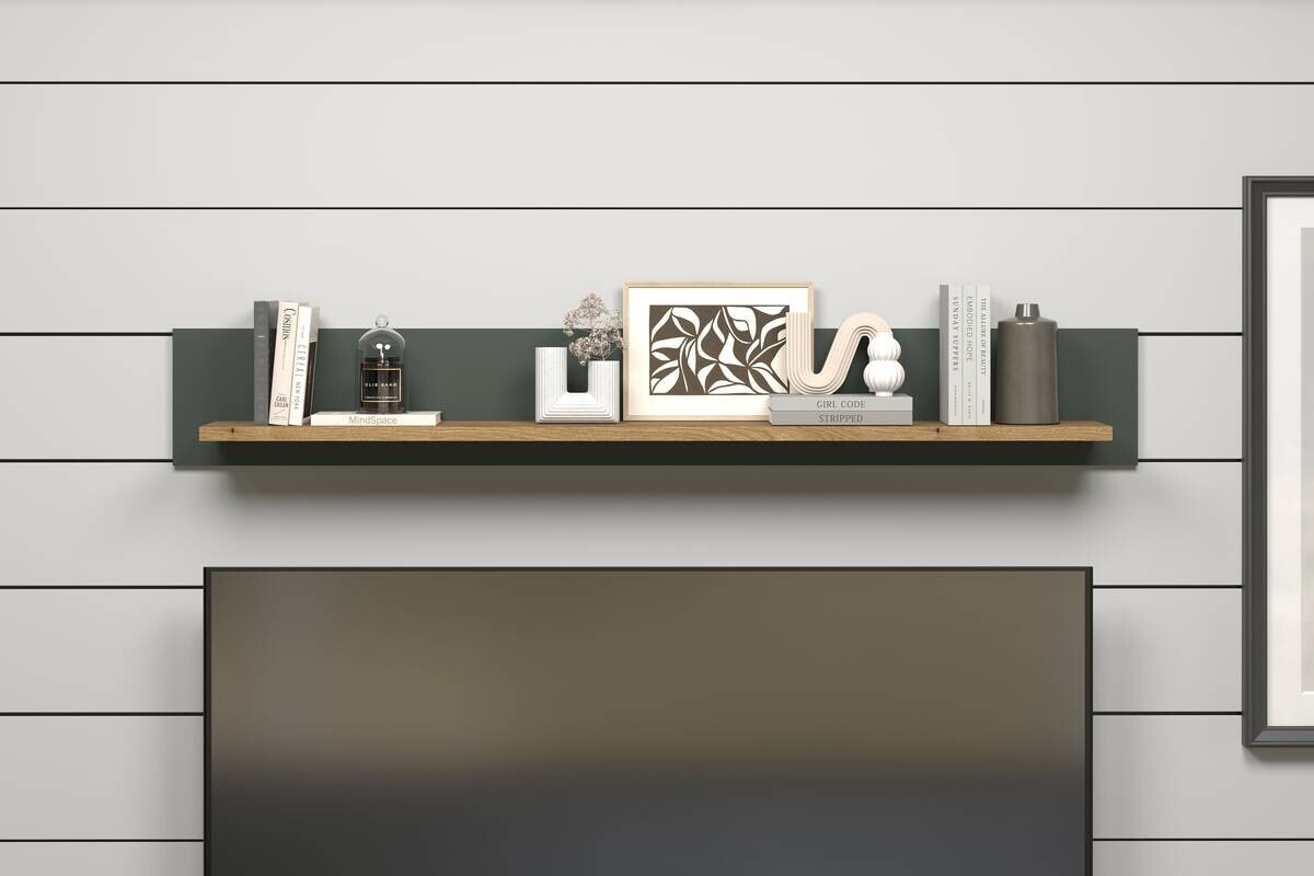 Wandboard Stanton tannengrün Eiche Evoke Coast Nachbildung B/H/T: ca. 156x22x22 cm