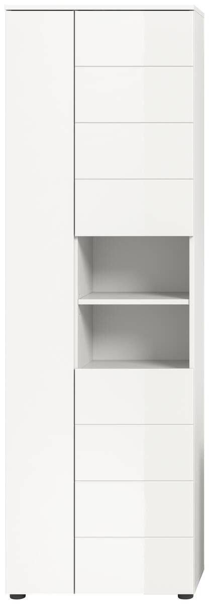 Badhochschrank VIRA weiß weiß Hochglanz B/H/T: ca. 60x190x34 cm