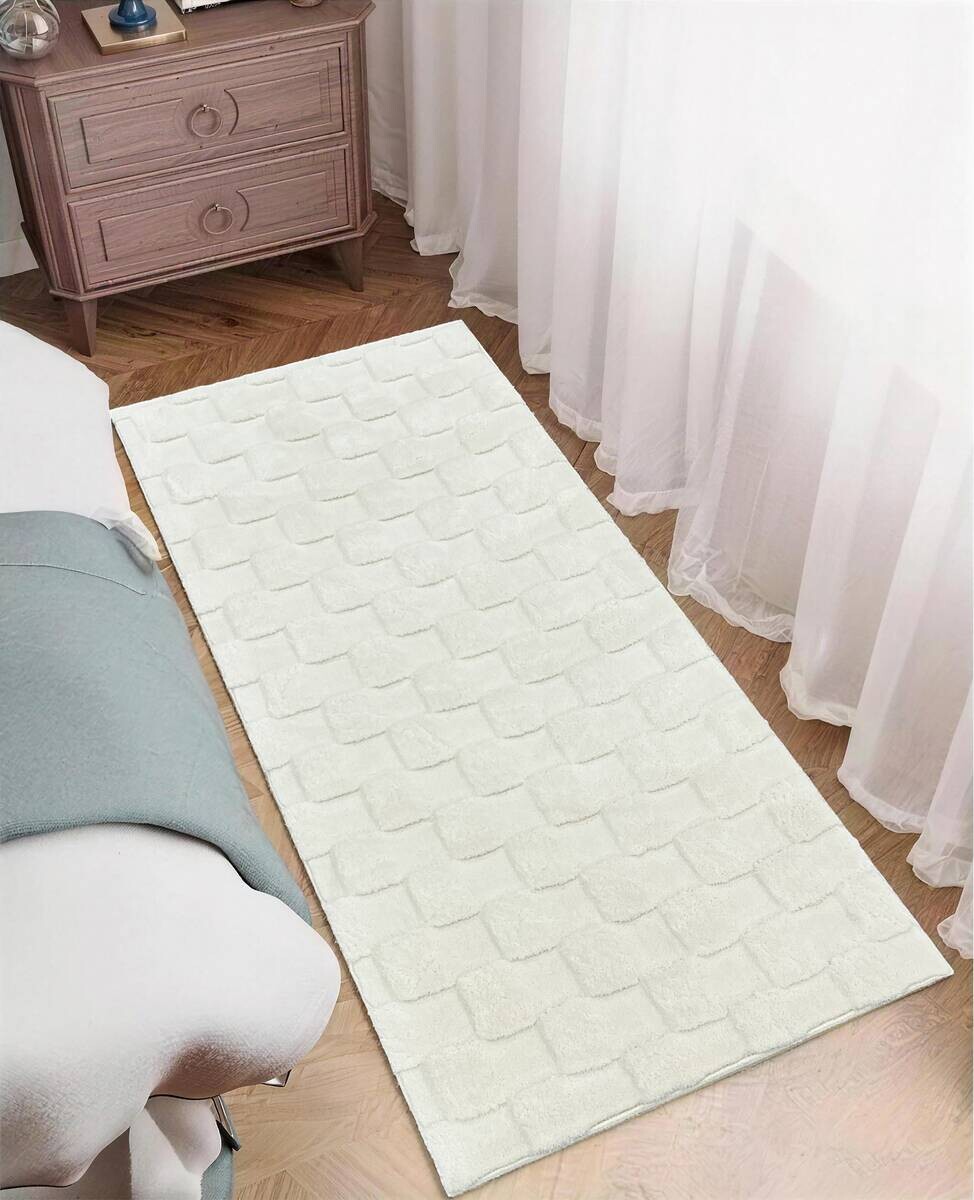 Teppich 3D Square beige B/L: ca. 80x150 cm