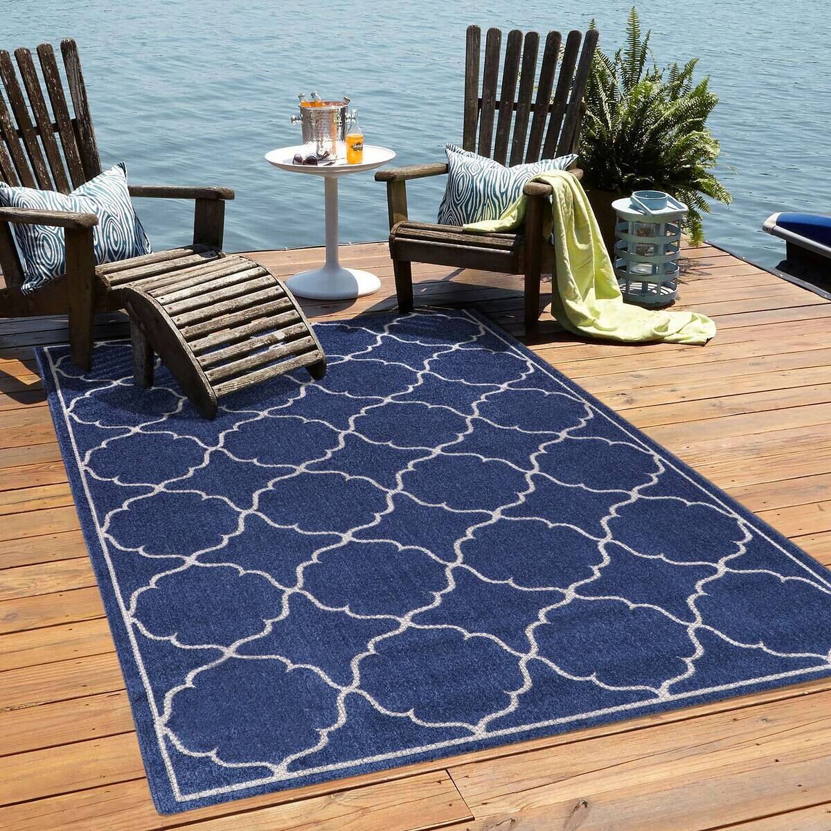 Sanat Outdoorteppich BERLIN blau B/L: ca. 120x170 cm