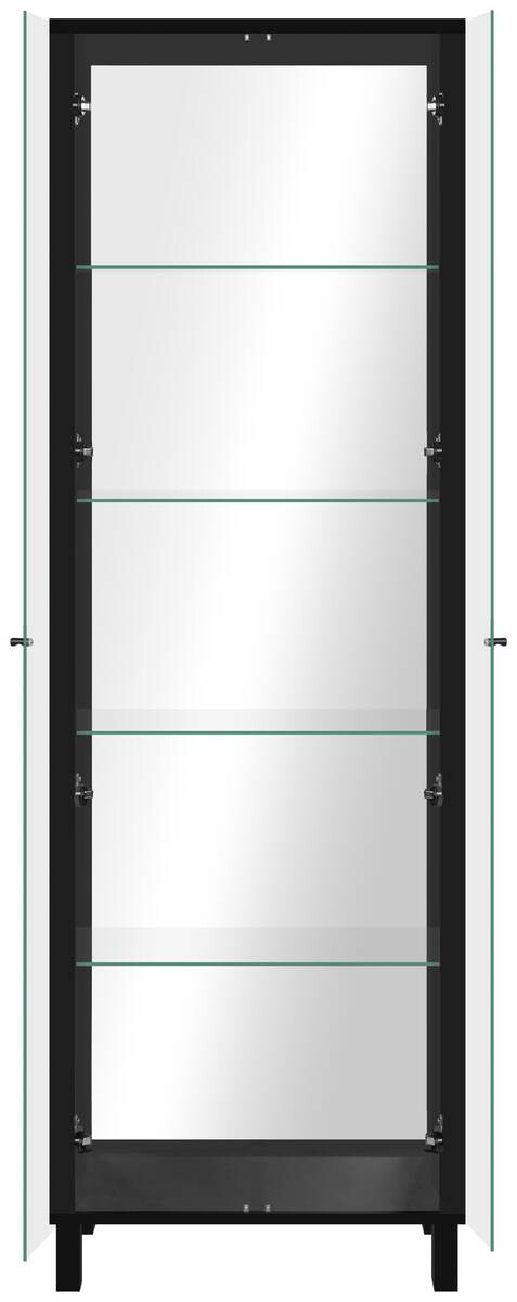 Vitrine Albi schwarz B/H/T: ca. 62x189x33 cm