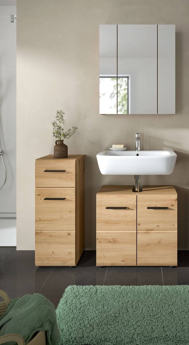 Badezimmer-Set Ice Artisan Oak Nachbildung B/H/T: ca. 105x185x30 cm