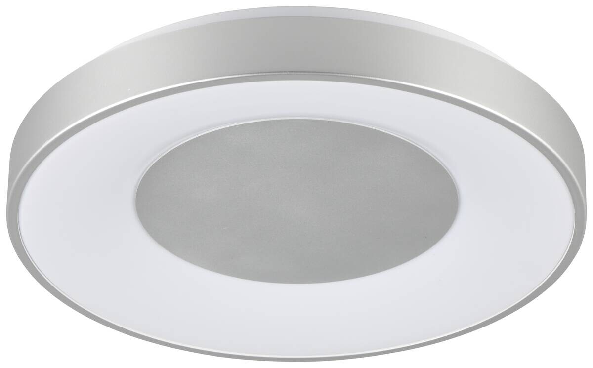 Reality Deckenleuchte California silber weiß Kunststoff H/D: ca. 7x38,5 cm