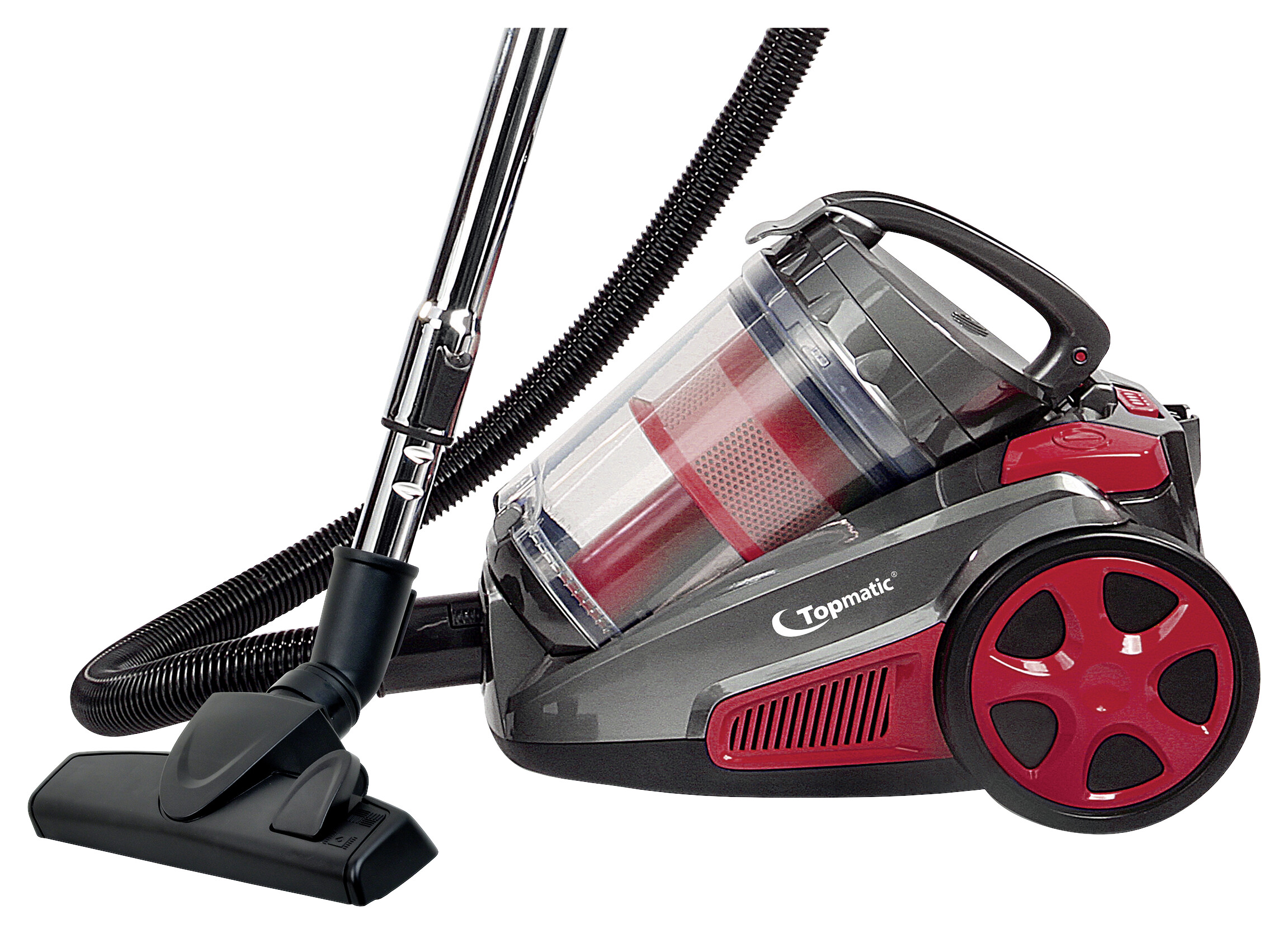 WKM Bodenstaubsauger PSC-2300W.17 anthrazit rot Kunststoff Metall B/H/T: ca. 41x34x27 cm